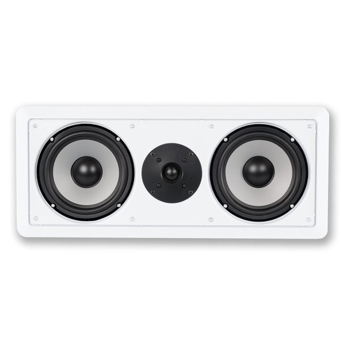 Acoustic Audio CS-IW26CC 250 Watts In-Wall Dual 6.5-Inch Center Channel Speaker, White N4
