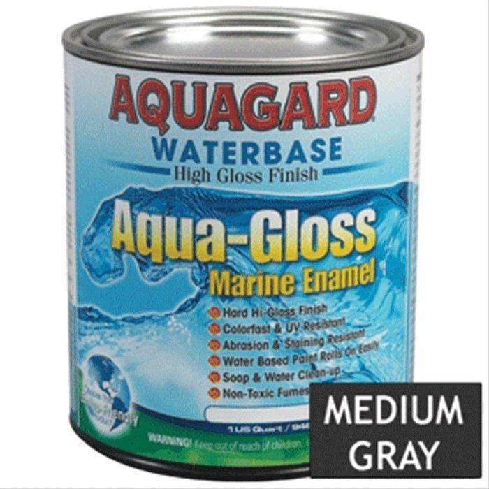 Aquagard Aqua Gloss Waterbased Enamel - 1Qt - Medium Grey consumer electronics