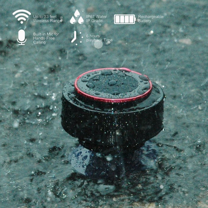 KONG KIM IPX7 100% Waterproof Bluetooth Speaker & Dust-proof Floating Bluetooth Shower Speaker - Compatible with...