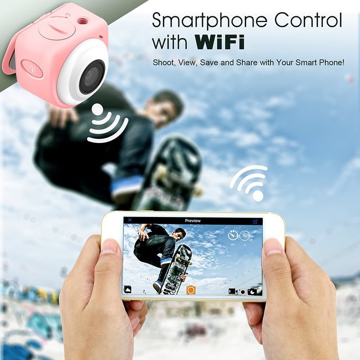 Sumsonic COCA+ Mini Lifestyle Action Camera HD 1080p Digital Video Camcorder with Smart Remote, WI-FI, Magnetic... N22