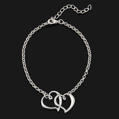 Fashion Double Heart Chain Beach Sexy Sandal Anklet Ankle Bracelet Jewelry Gift N2