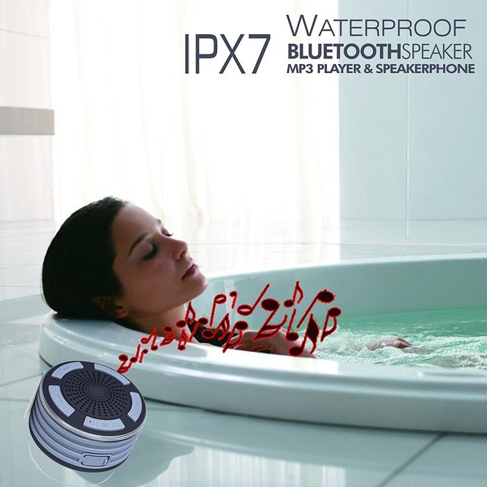 KONG KIM IPX7 100% Waterproof & Dust-proof Floating Bluetooth Shower Speaker Compatible with all Bluetooth devices... N13