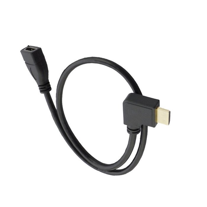 Seadream 20" 50CM 90 Degree HDMI Right-toward Male to HDMI Female Cable Adapter Connector (Right-toward) N10