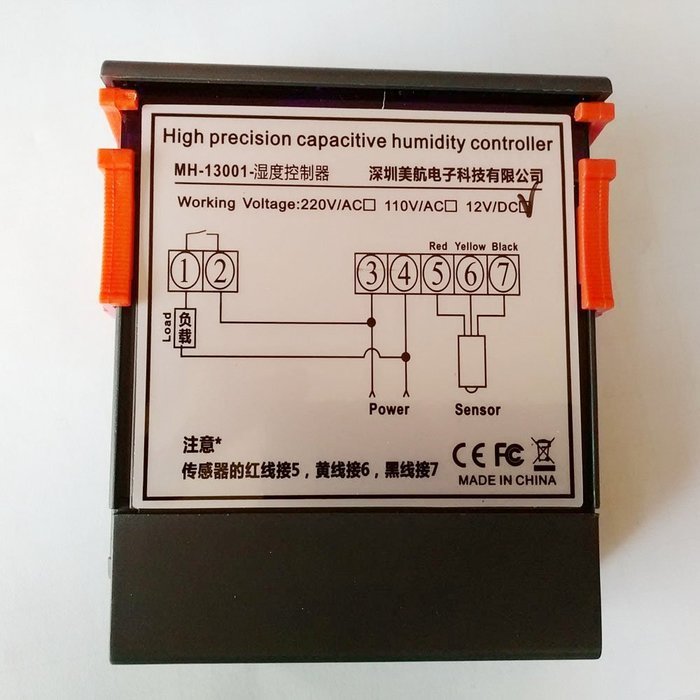 Humidity Controller - SODIAL(R) 10A 12V Mini digital Controller air humidity sensor measuring range 1% ~ 99% N3