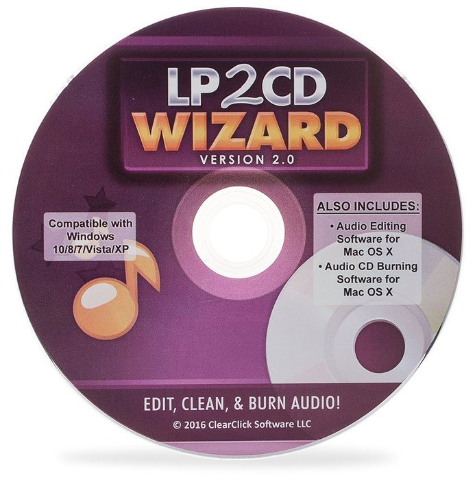 ClearClick Direct To Digital Record Converter with LP To CD Wizard 2.0 Software N2