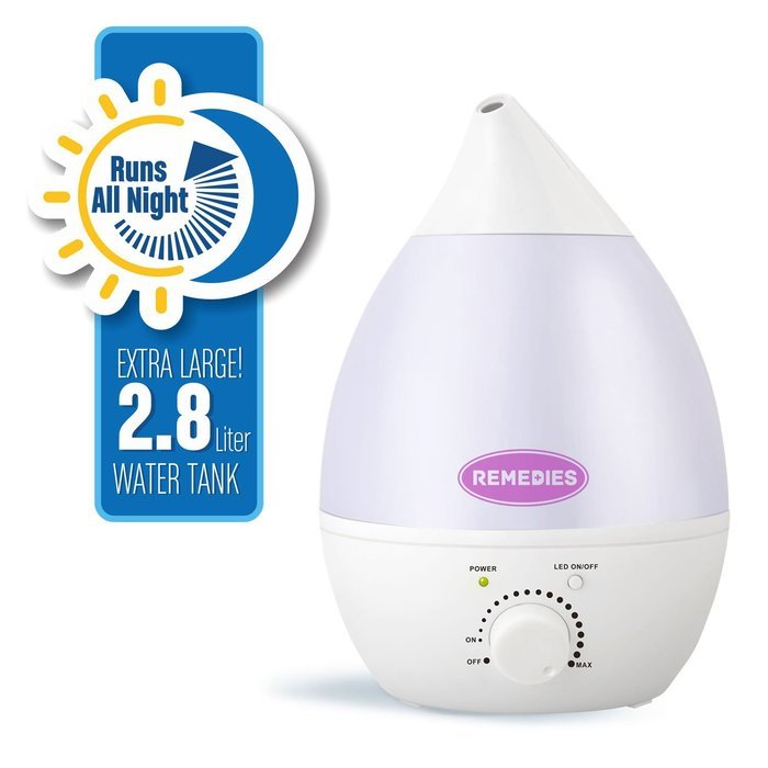 Humidifier,Ultrasonic Cool Mist, Whisper-quiet, Aroma Oil Diffuser, 7 Color LED Night Lights, Auto Shut-off. 2.8... N2