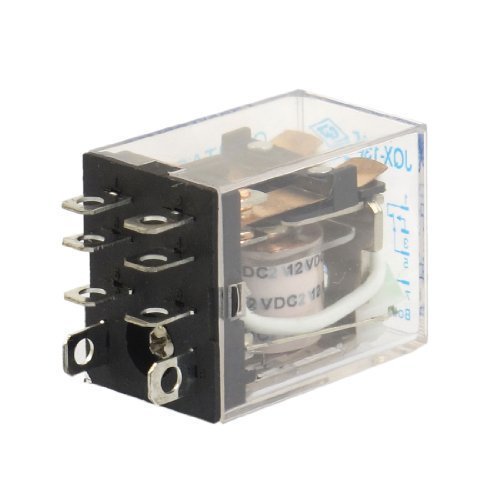 Water & Wood JQX-13F DC 12V Coil 8 Pin DPDT Green LED Indicator Power Relay 5A 240VAC 28VDC by Waterwood