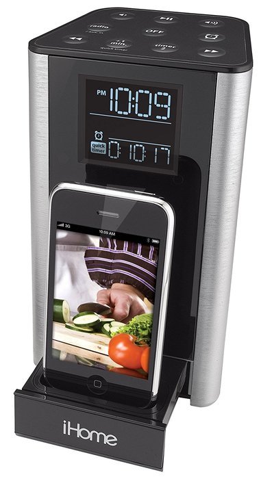 iHome iP39WZC Kitchen Timer & Alarm Clock Radio for iPod & iPhone (White)