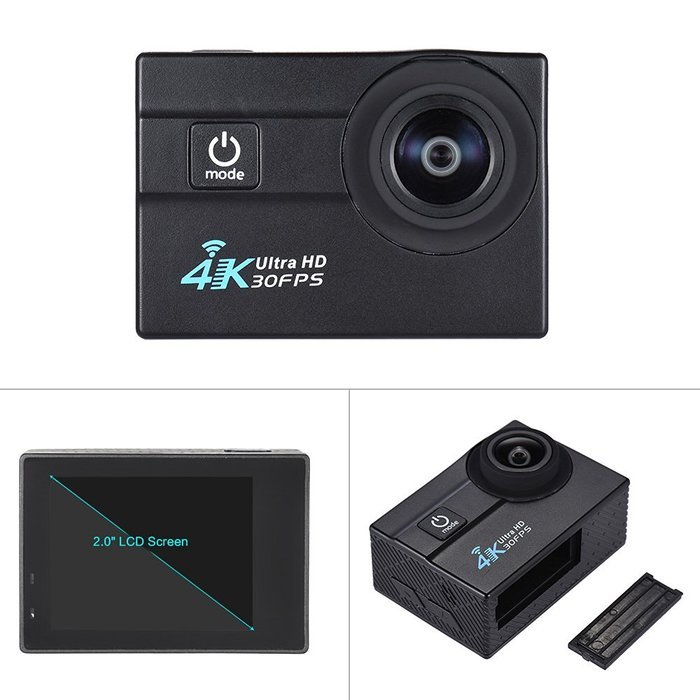 Andoer 2.0" LCD Wifi Action Sports Camera Ultra HD 16MP 4K 30FPS 1080P 60FPS 4X Zoom 170 Degree Wide-Lens Support... N13