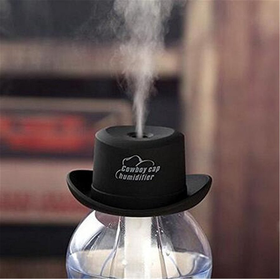 Lighting S Office USB Charge Cowboy Hat Mini Humidifier 51ml Mist Output Fresh and Moist Can Independent operation N19