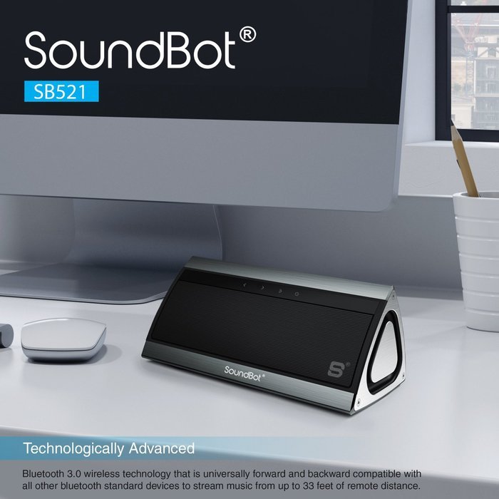Bluetooth Speaker, SoundBot SB521 HD 3D Bluetooth 3.0 Wireless Speaker for 15Hrs Music Streaming & Hands-Free... N3