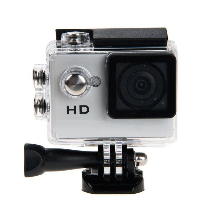 Green House-HD 720P 1.5 inch LCD Wide Angle Lens 140 Degree Wide Angle Waterproof Sport DV Camera Silver
