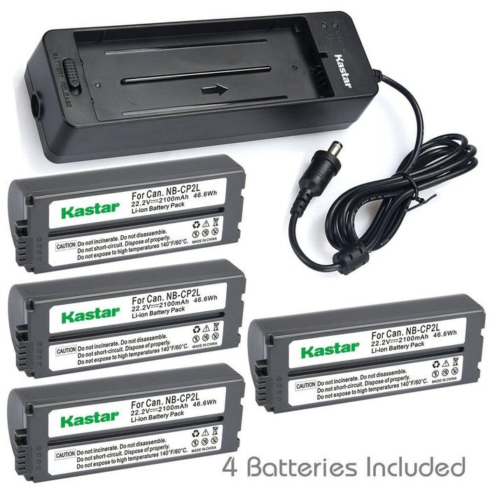 Kastar Battery NB-CP2L(X 3) and Charger BG-CP200 for Canon NB-CP1L CP2L and Compact Photo Printer SELPHY CP100... N4