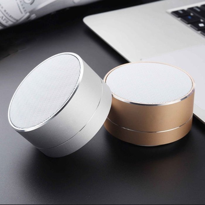KAIQISJ A10 Rose Gold Portable Wireless Transmission Minimalist Style LED Reflective Light Bluetooth Speaker N5