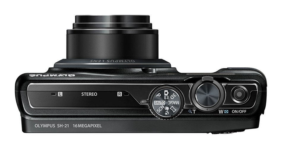 Olympus SH-21 Black - 16 MP - International Version (No Warranty) N5
