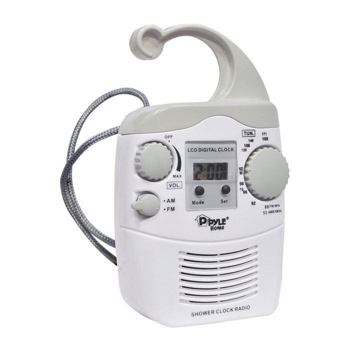Pyle Home PSR6 Waterproof Shower Clock Radio N2