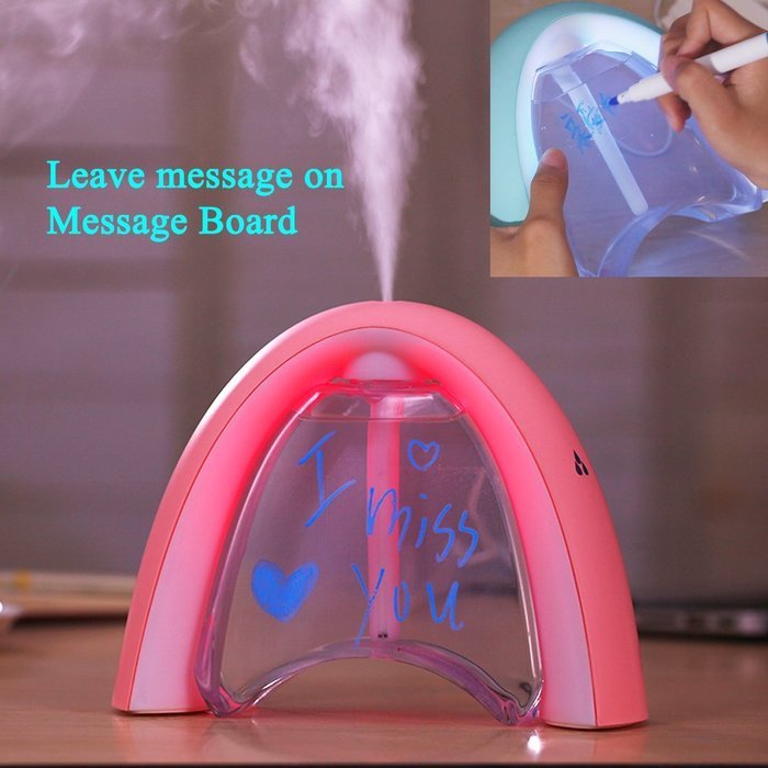 400ml Essential Oil Diffuser Humidifier, Esdabem Rainbow Ultrasonic Aroma Air Humidifier with 7 Led Color Changing... N6
