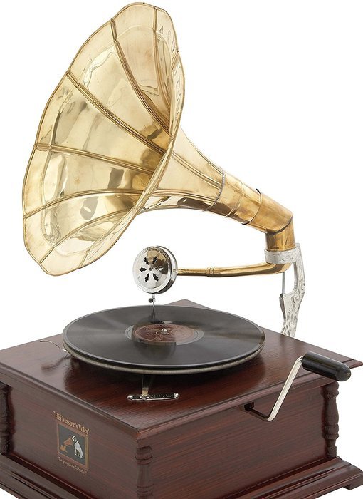 Benzara Wood Metal Gramophone Decor with Musical Blend N2