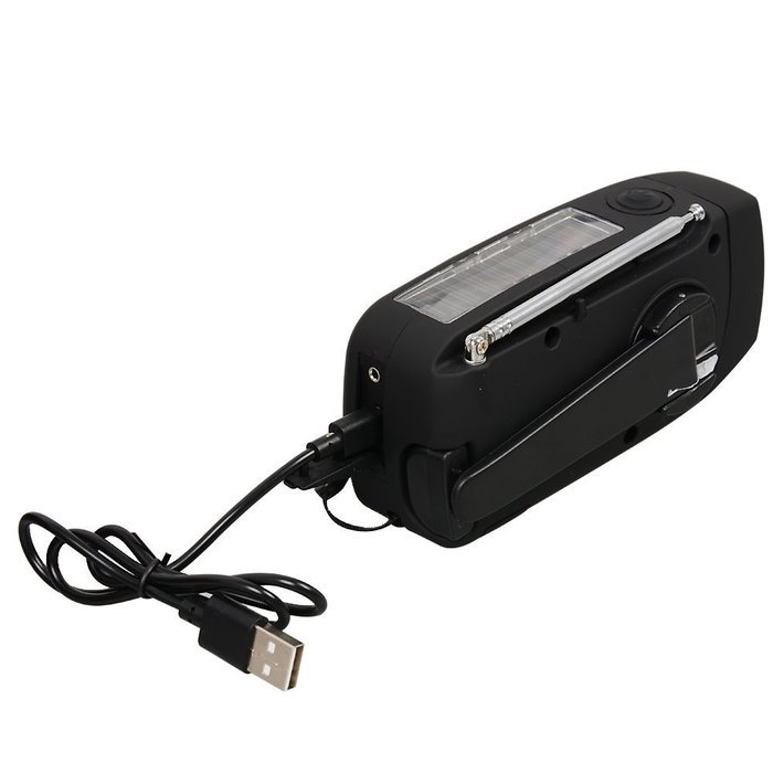 The Friendly Swede Emergency Solar Dynamo Hand Crank Radio, Smart Phone Charger and Flashlight with AM/FM/NOAA... N2