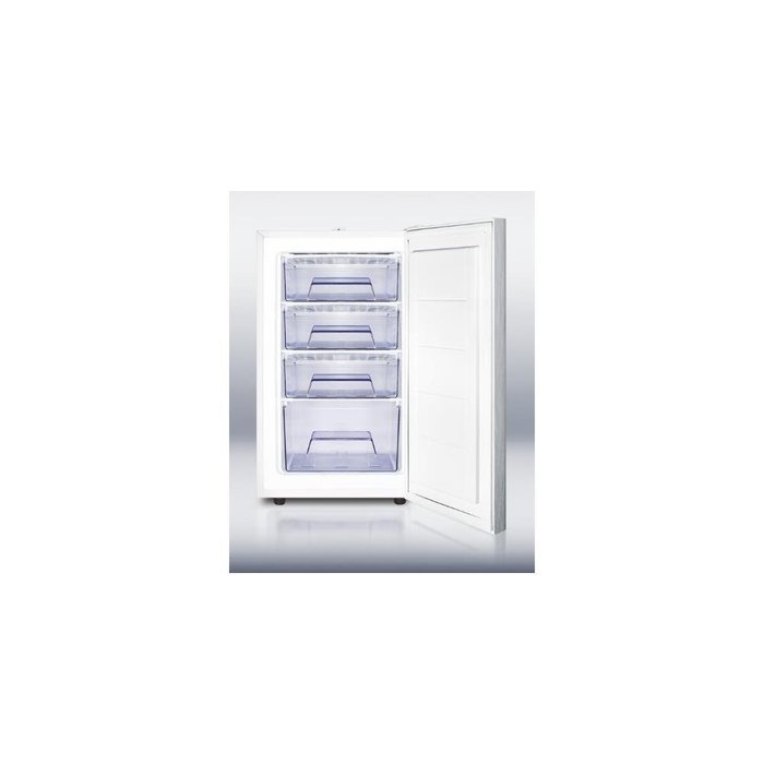 Summit FS407L7SSHH: Commercially listed 20" wide counter height all-freezer, -20(degree) C capable with a lock... N3