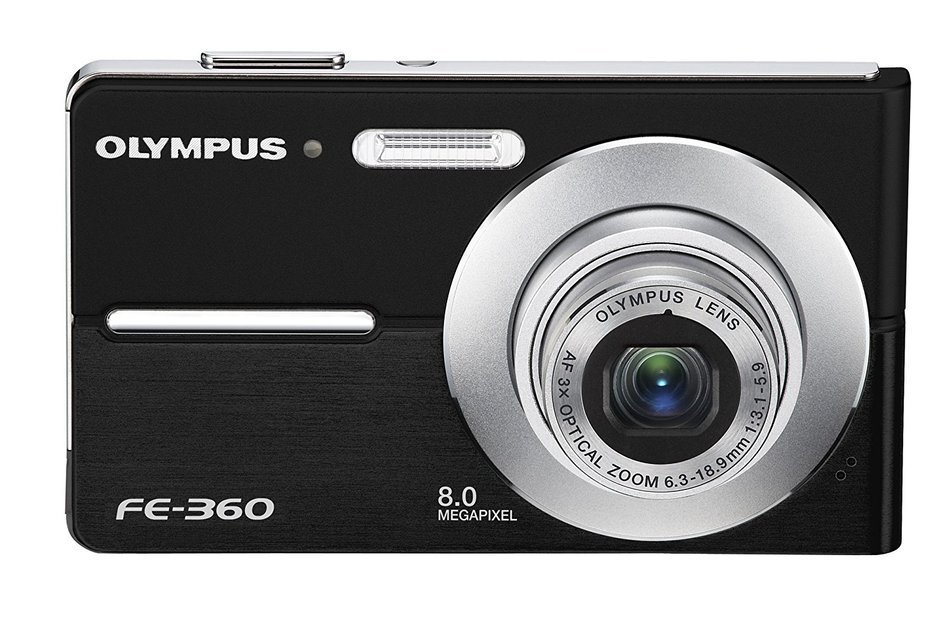 Olympus FE360 8MP Digital Camera with 3x Optical Dual Zoom (Black) N3