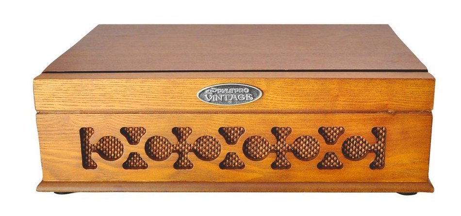 Pyle Home PVNTT6UMT Vintage Style Phonograph/Turntable with USB-To-PC Connection (Dark Maple) N7