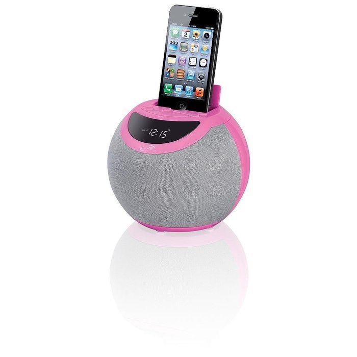 Ilive Clock Radio with Dock Pink Icp102p