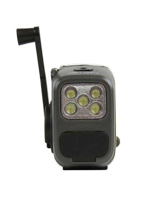Kaito KA350GN Voyager Trek Solar/Crank AM/FM/SW NOAA Weather Radio with 5-LED Flashlight, Green N3