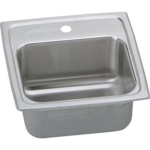 Elkay BLR152 - Gourmet (Lustertone) Stainless Steel Single Bowl Top Mount Bar Sink by Elkay