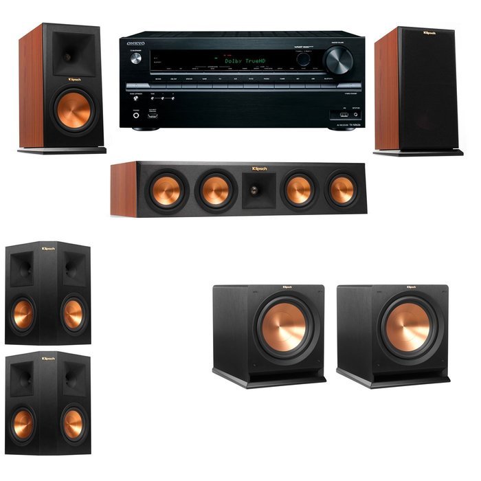 Klipsch RP-160M-CH Monitor Speaker 5.2 R112SW Onkyo TX-NR646