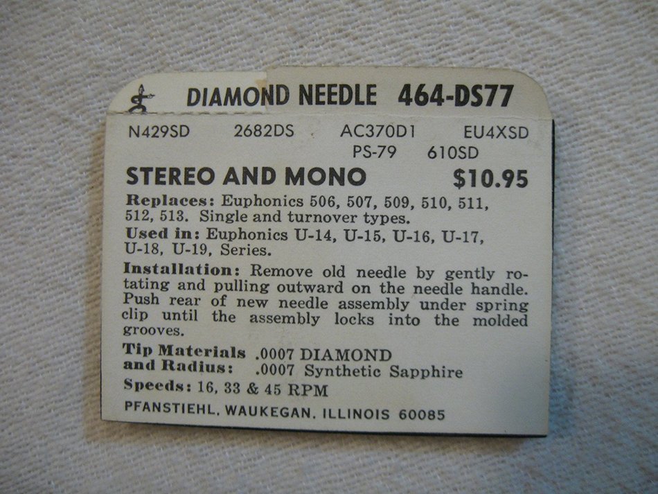 Pfanstiehl Superb Diamond Needle Sylus 464-ds77