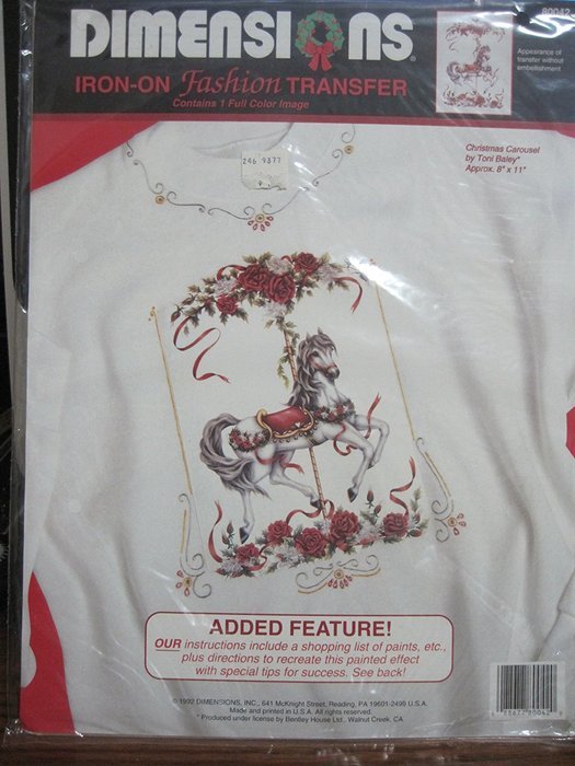 Dimensions Iron-On Transfer (Christmas Carousel by Toni Baley)