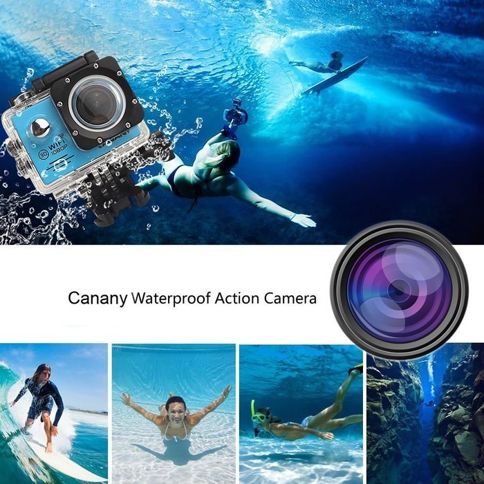 Sport Camera, Canany Wifi Action Camera 1080P HD 12MP 2.0Inch Bundle With 2 Batteries and FREE Accessories Kits... N34