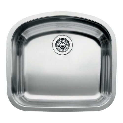 Blanco 510-877 Wave Single Bowl Undermount Kitchen Sink, Satin Polished Finish by Blanco