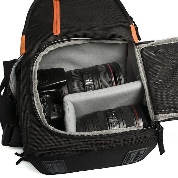 Foxpic CADEN Waterproof Nylon Backpack SLR Camera Sling Bag for Canon Nikon Sony Pentax and other Digital SLR... N4