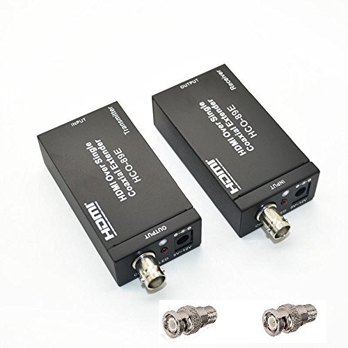 HDMI over single 75ohm RG6 U Coax Cable Extender Balun Sender Receiver ...