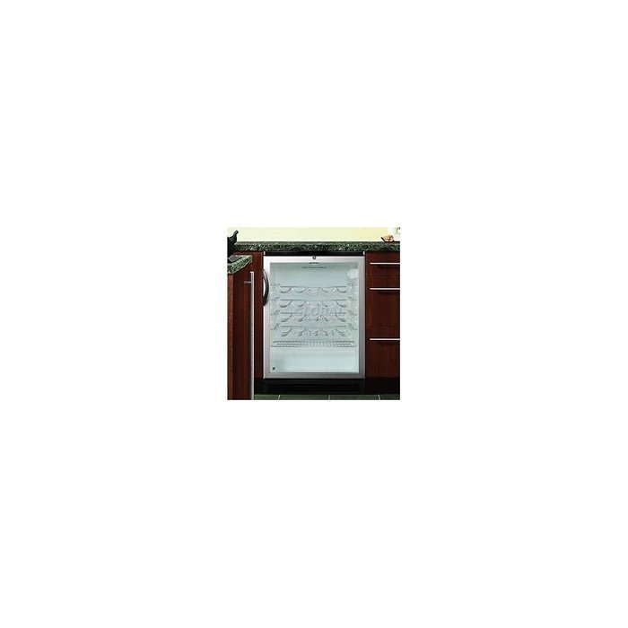 Summit SWC6GBLBI 51 Bottle 24' Wide Bulit-In Under-Counter Glass Door Wine