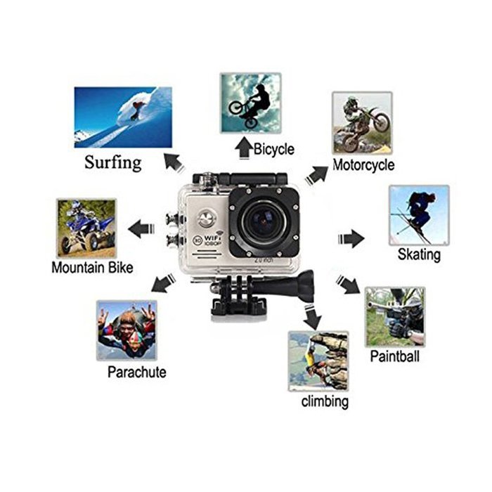 LADEY HD Digital Sports Waterproof Camera,12MP 1080P WIFI 2.0 LTPS LCD Screen Camera,170 Degree Wide Angle 30M... N23