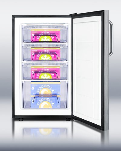 Summit FS408BL7CSS: Commercially listed 20" wide built-in undercounter all-freezer, -20(degree) C capable with... N2