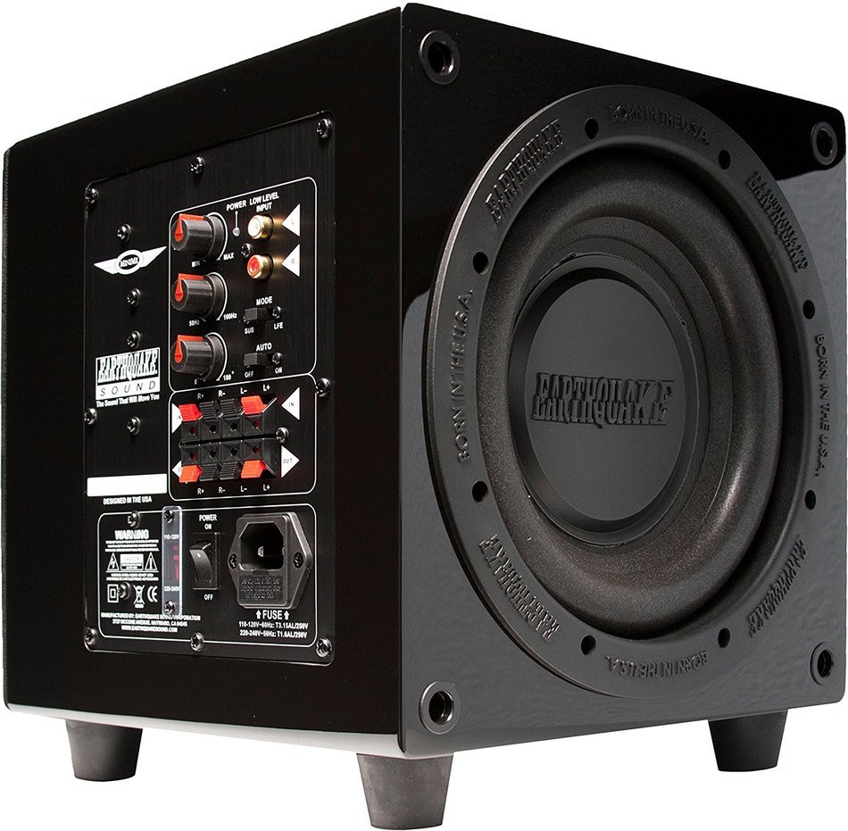Earthquake Sound MiniMe P8_V2 Passive Tuned Powered Mini Subwoofer (Piano Black) N14