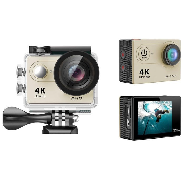Sport Camera, TONSEE Waterproof H9 Ultra HD 4K WiFi 2.0 Inch Sport Camera Video Camcorder - Gold N2