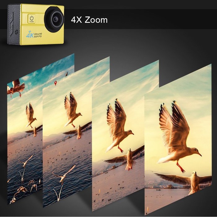Andoer 2.0" LCD Wifi Action Sports Camera Ultra HD 16MP 4K 30FPS 1080P 60FPS 4X Zoom 170 Degree Wide-Lens Support... N14