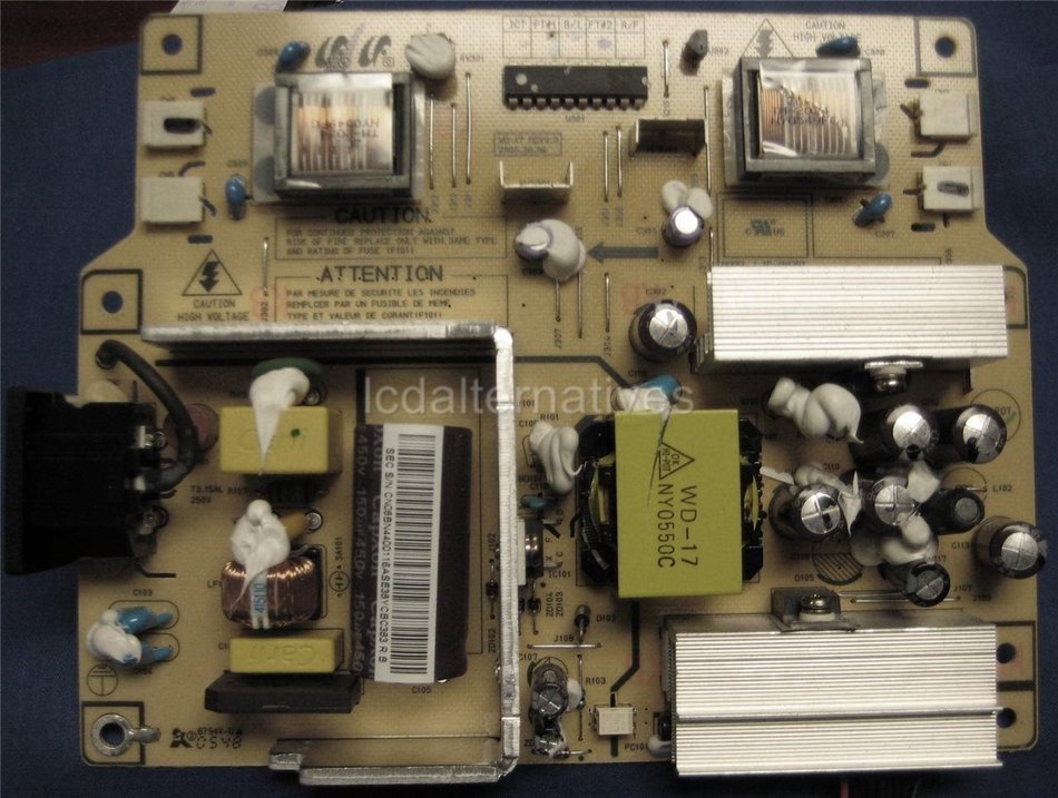 Repair Kit, Viewsonic VA703b, LCD Monitor, Capacitors, Not the Entire Board N6