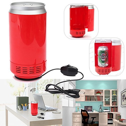2 Pcs Mini Portable USB LED PC Refrigerator Fridge Beverage Drink Cans Cooler N4