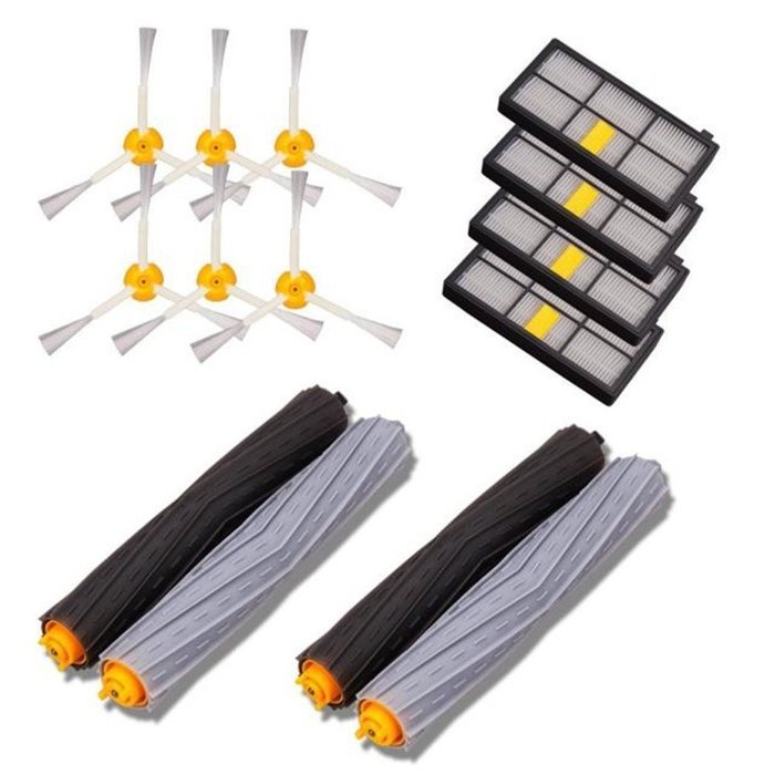 Elaco For Irobot Roomba(800 870 880 900 980)Vacuum Cleaner Replacement Part Kit - Includes 4x Hepa Filter,6x 3... N2