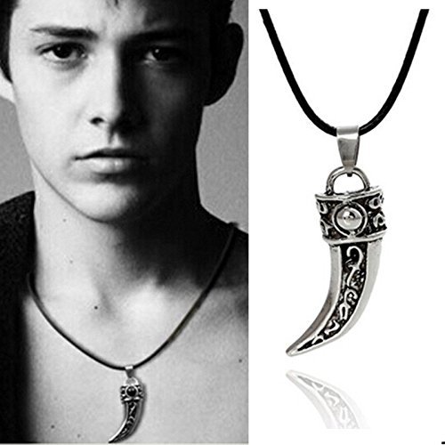 Unique Stainless Steel Men Domineering Wolf Tooth Shape Pendant Necklace SS N6