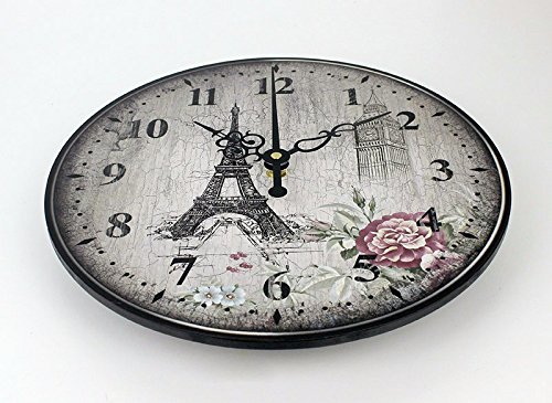 Eiffel tower large decorative wall clock absolutely silent bedroom wall clocks vintage wall watches home decor N2