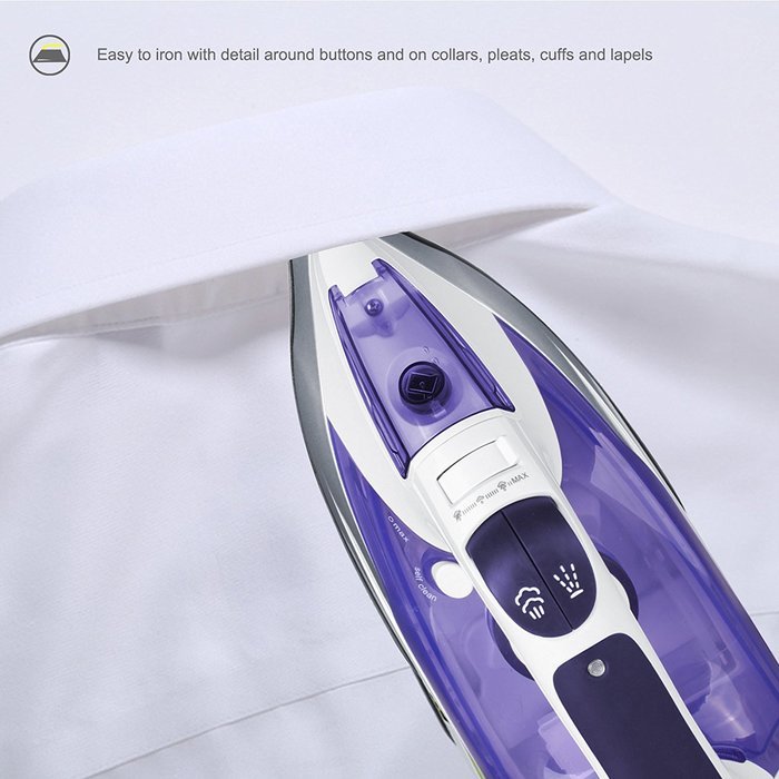 ZZ ES23311-P Advantage Steam Iron Motion-Activated 1400-Watt Auto-Off, Purple N2