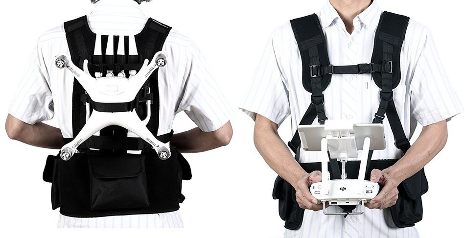 DJI Phantom Backpack Strap Carry System, For DJI Phantom 4, 3, and all other Models, Koozam Products N9