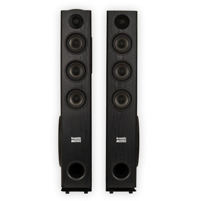 Acoustic Audio TSi650 Bluetooth Powered Floorstanding Tower Multimedia Speakers with Optical Input and Mics TSi650DM2 N7